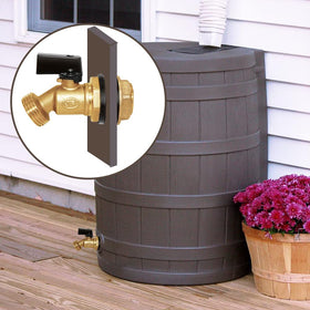 Joywayus brass water spigot 3-4in inlet with garden hose outlet for easy watering.