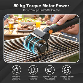 The JOYWINK 7.4V motor delivers steady power for efficient grill cleaning.