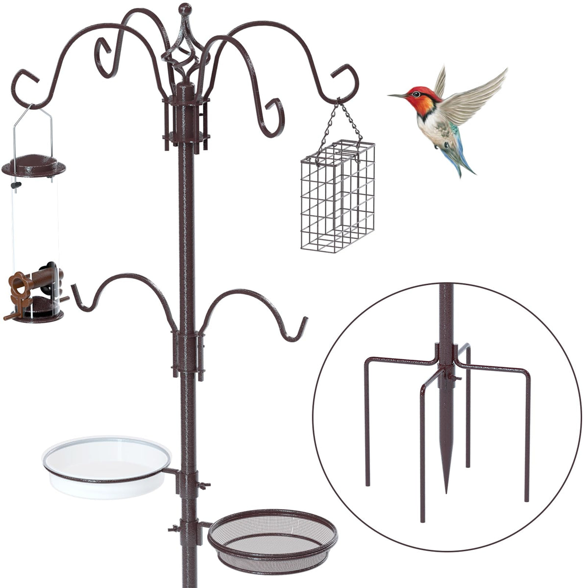 JOYWINK package contents include poles, hooks, and tray for quick assembly