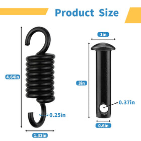 JPKTA Hammock Chair spring attachment close-up to cushion movement and reduce impact