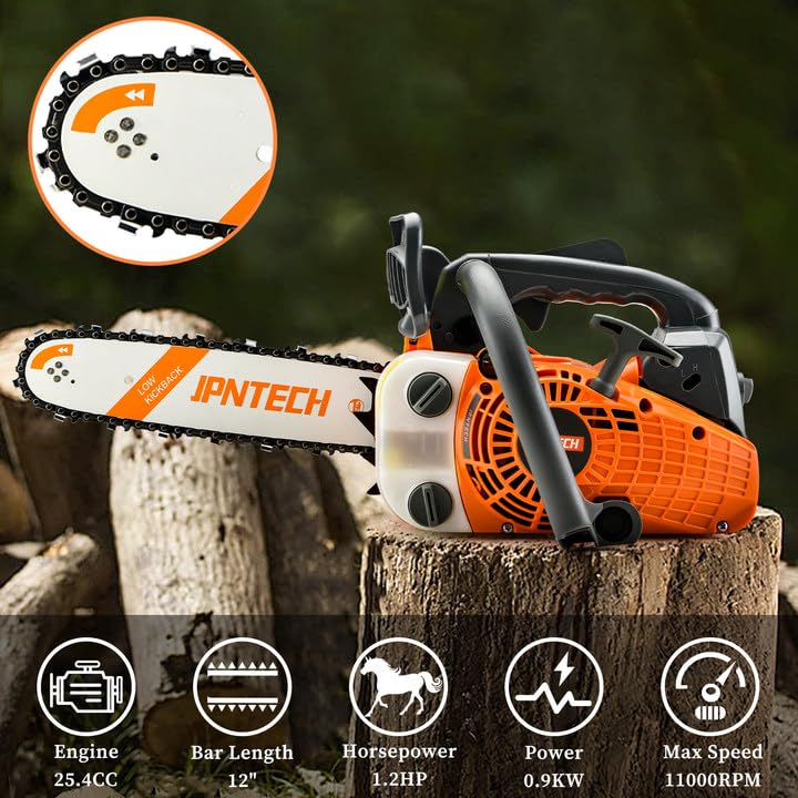 JPNTECH lightweight saw at 8.6 lbs supports comfortable one-handed operation.
