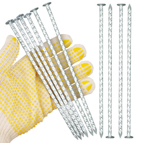 JPOIP 8-inch spiral landscape spike with strong grip for stable edging.