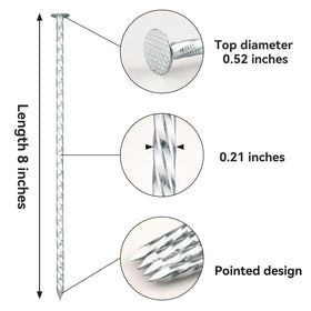 JPOIP galvanized steel stake resists rust for durable outdoor use.