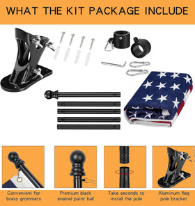 JPorton 360 anti-wrap rings keep flags tidy and unfurled.