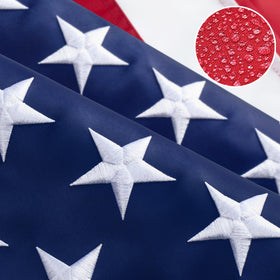 JPorton American Flag 4x6ft outdoors showing durable nylon and embroidered stars