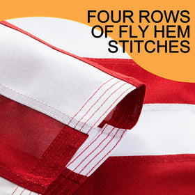 JPorton densely embroidered US flag with durable stitching.