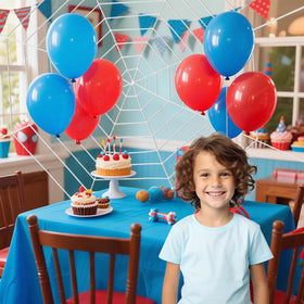 Jremreo 9-ring round web design complements props like lights or spiders.