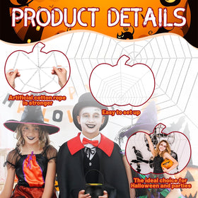 Jremreo spider web decor on wall or yard elevates spooky vibes.