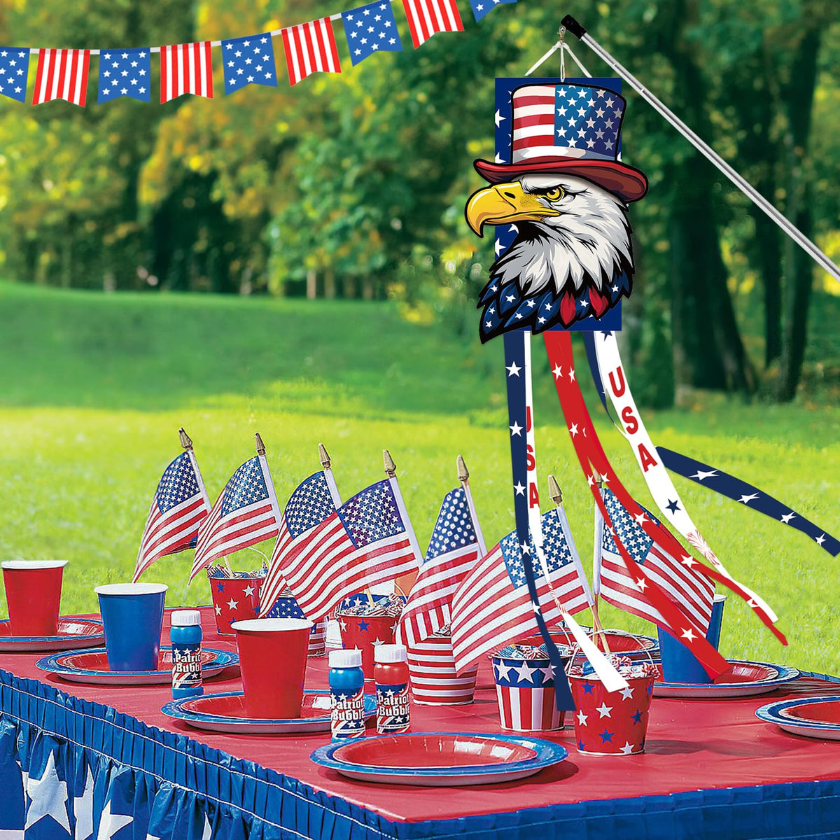 Jremreo USA Letters on Windsock showcase clear national branding.