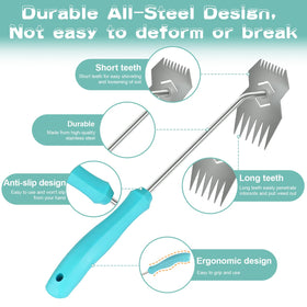 JRKJQBV garden weed tool durable all steel construction ideal for tough weeds.