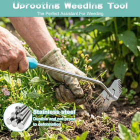 JRKJQBV garden weed tool sharp edge ready to tackle crabgrass and dandelions.