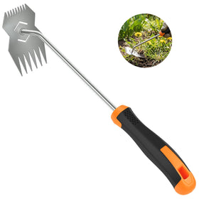 JRKJQBV garden-weed-tool-use-in-soil demonstrates easy weed removal.