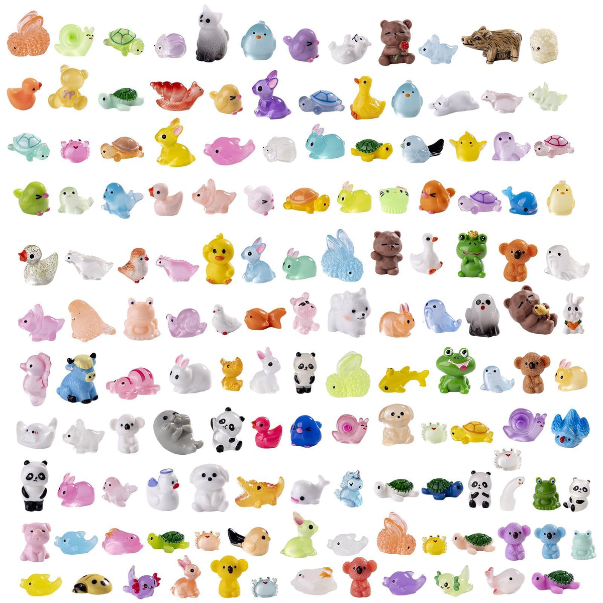jrootouh 140-pack duck figurine ideal for dollhouses and terrariums