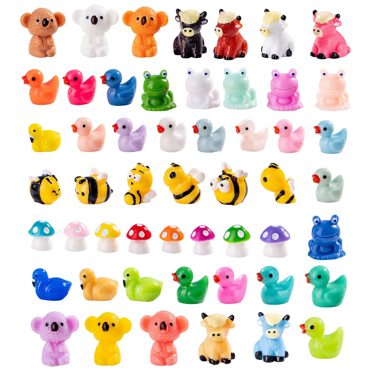 Jrootouh duck resin figurine for charming garden miniatures