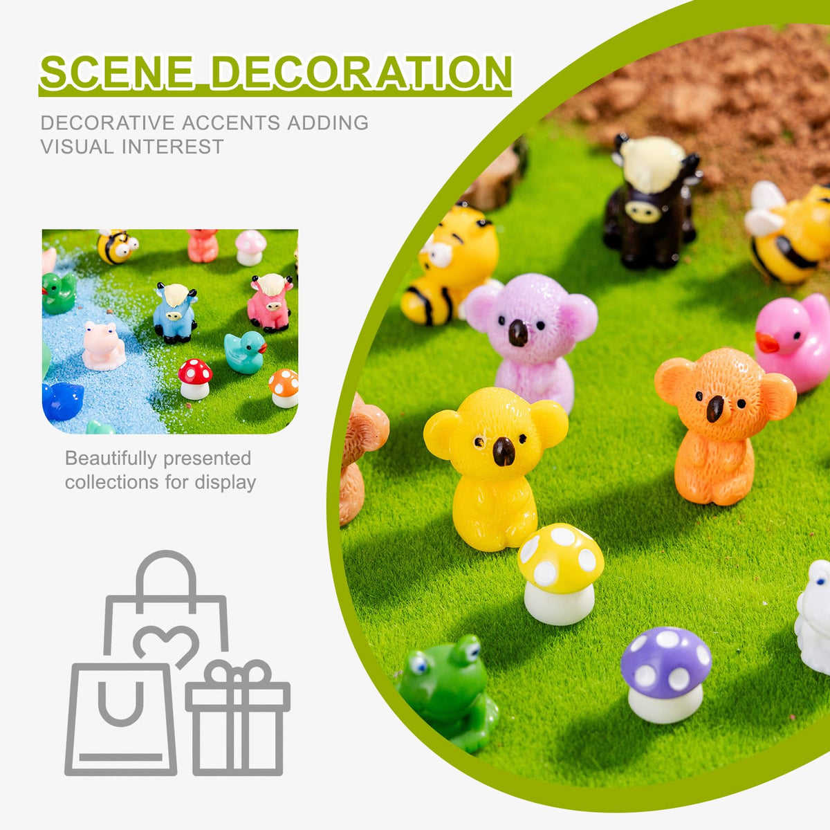 Jrootouh glow-in-the-dark duck resin figurine for night displays