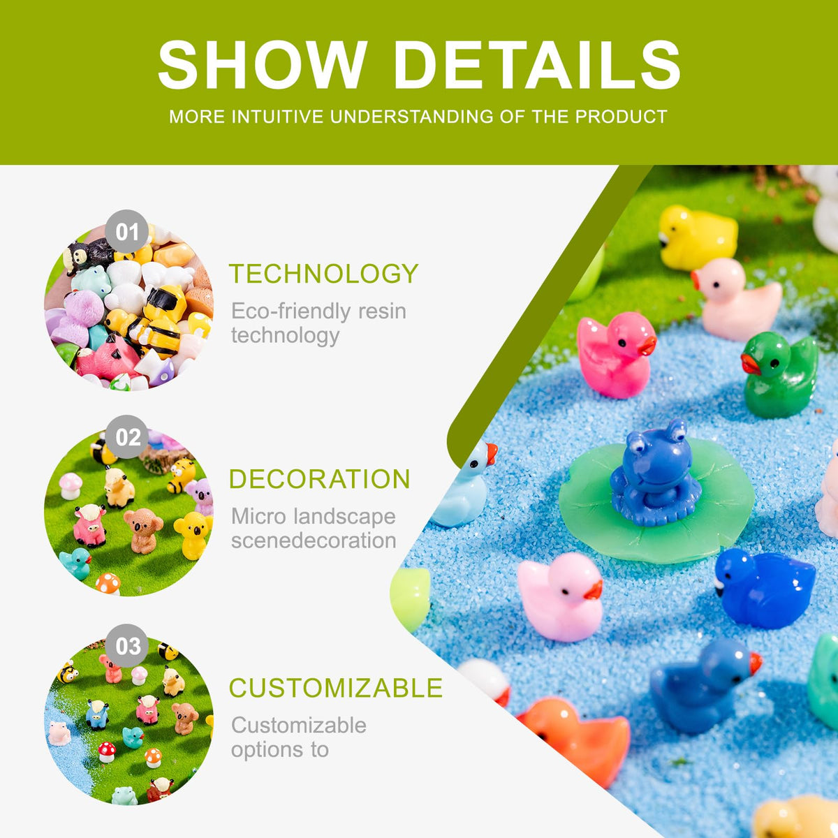 Jrootouh mushroom resin figurine for fairy-tale landscapes