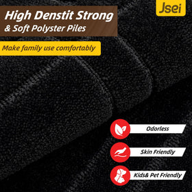 JSEI Entryway Rug low-profile design reduces door jams.