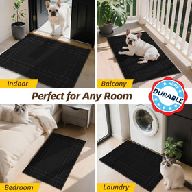 JSEI rug is machine washable and colorfast for long-lasting use.