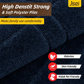 JSEI low-profile doormat with reinforced edges prevents curling and door jams