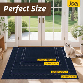 JSEI entryway doormat with non-slip backing stays put on dry floors
