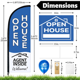 Jsngbse directional arrows guide visitors clearly to the open house.
