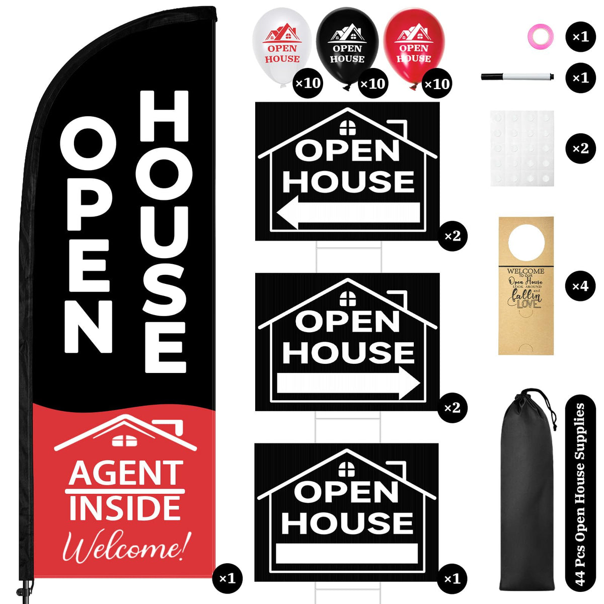 Jsngbse open house signs on stakes guiding buyers clearly