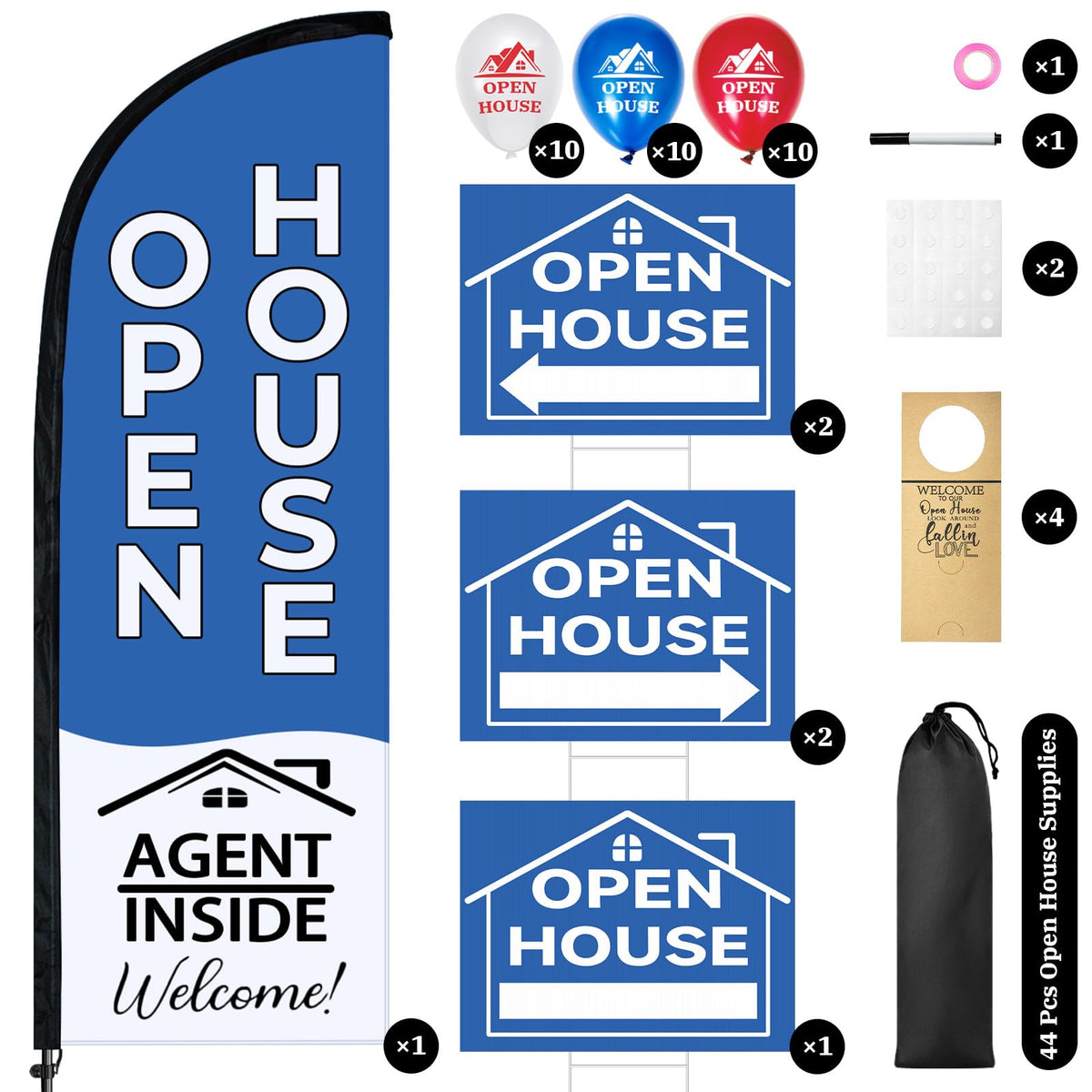 Jsngbse yard signs on stakes attract passing buyers to your property.