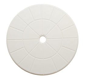 JSP Manufacturing skimmer cover top view shows a durable white lid for pool debris capture.
