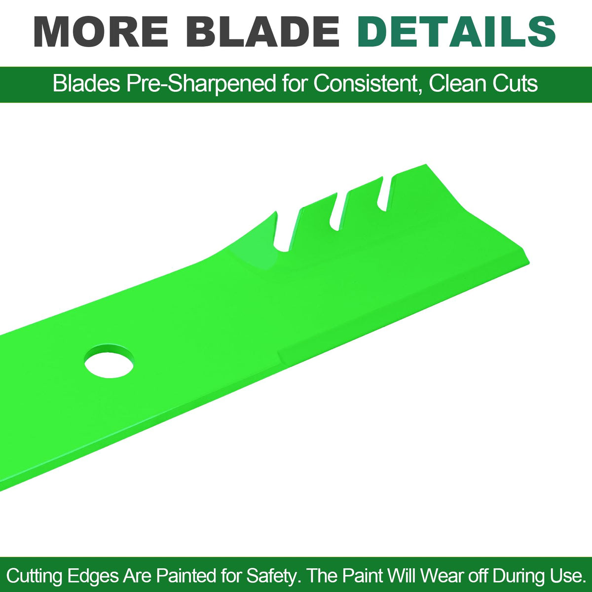 JSXDNWYJ 48-inch deck blades optimize mulching performance for larger lawns.