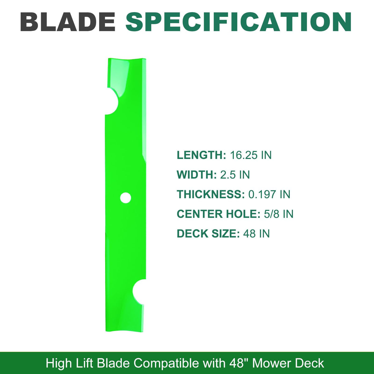JSXDNWYJ blades for Bad Boy MZ Magnum Stand-On 48-inch deck, reliable cut quality.
