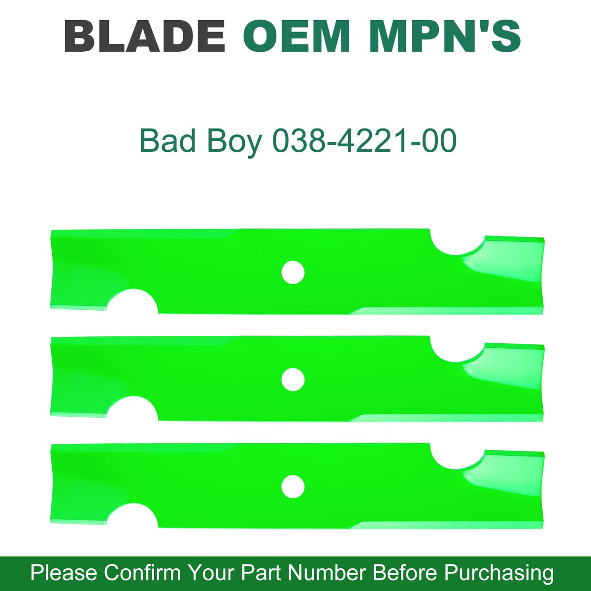 JSXDNWYJ CZT 42-inch deck blade set (2010–2012) for efficient mowing