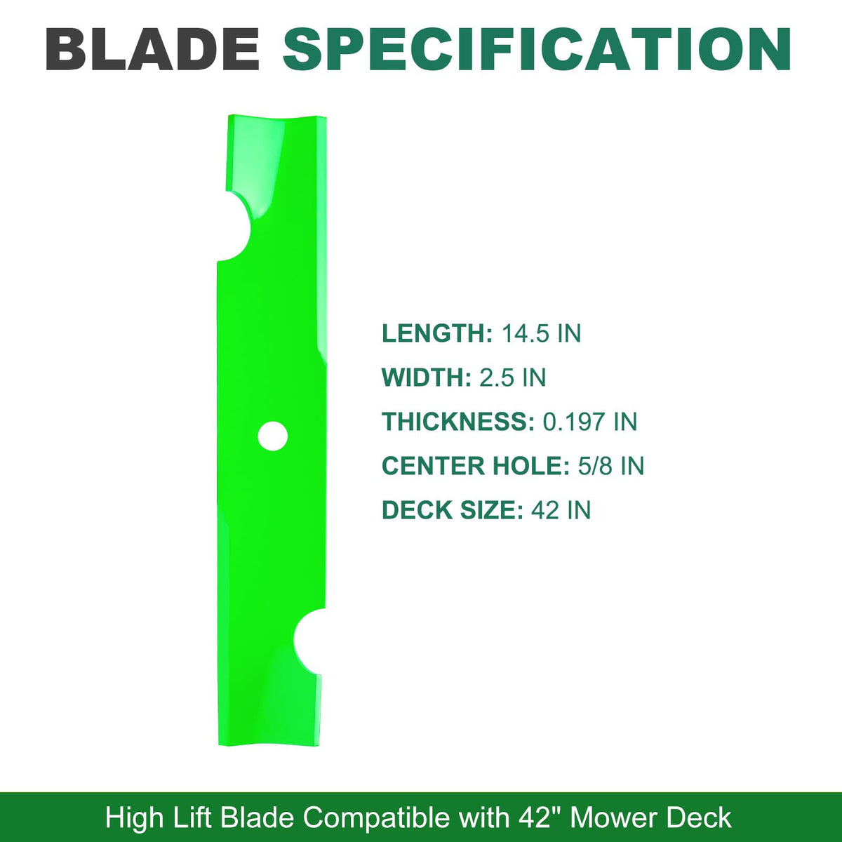 JSXDNWYJ blade set for MZ Magnum 42-inch deck, clean cuts