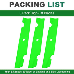 JSXDNWYJ high lift notched blades for even mowing