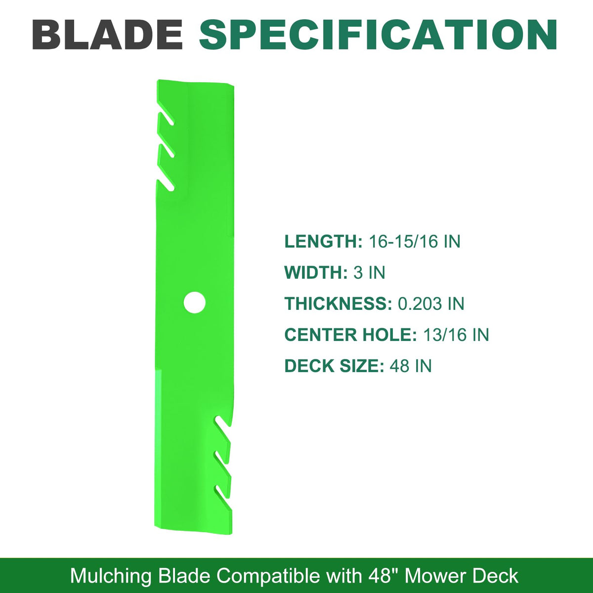 JSXDNWYJ John Deere-compatible blades in action, improving mowing efficiency.