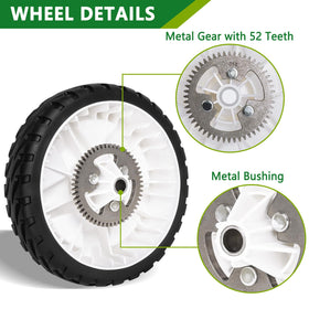 JSXDNWYJ rear drive wheel 8-inch hub detail emphasizes sturdy hub and stable performance