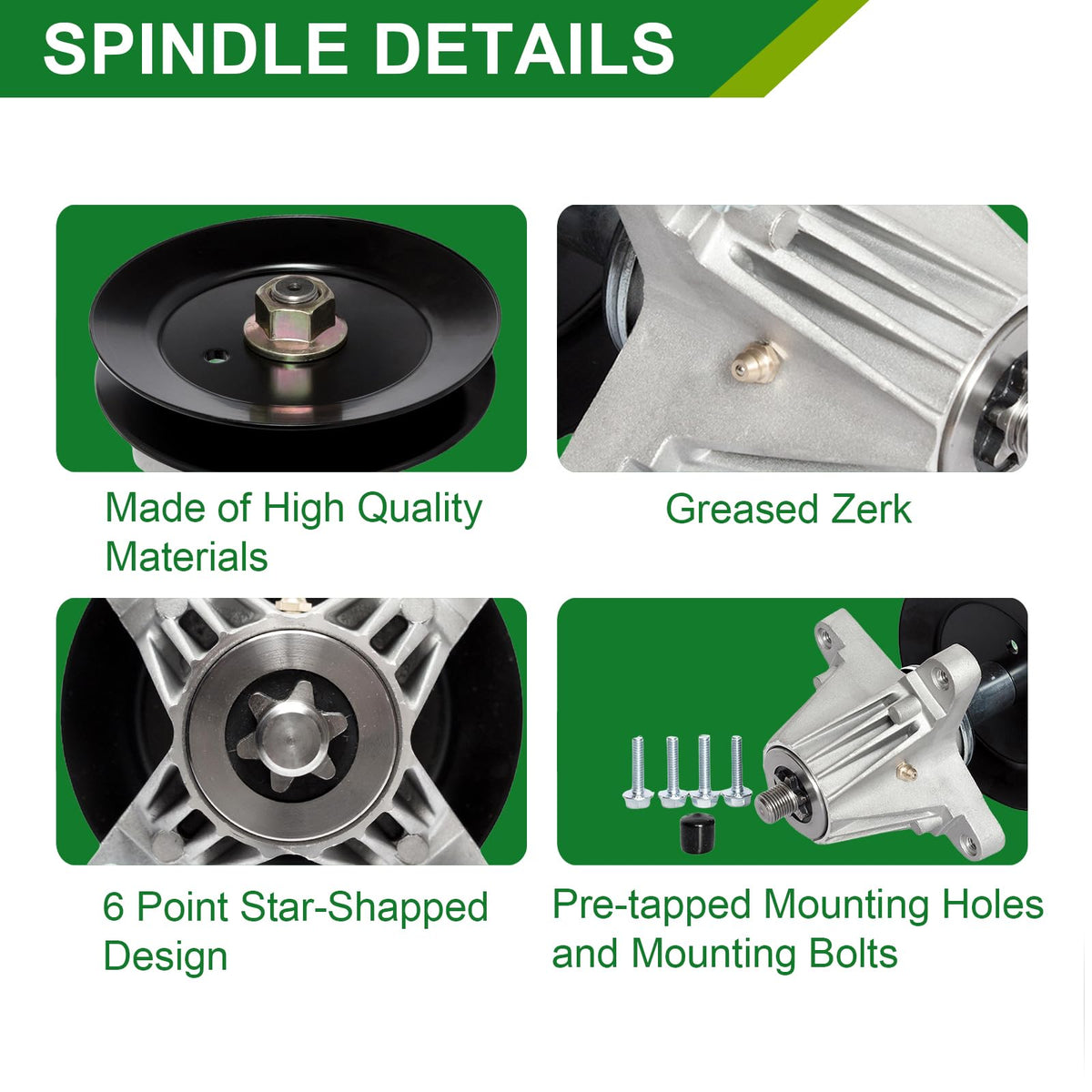 JSXDNWYJ spindle assembly for Bronco 42 highlighting compatibility and durable fit