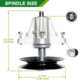 JSXDNWYJ spindle shown on Cub Cadet deck highlighting 918-06978 compatibility and mounting