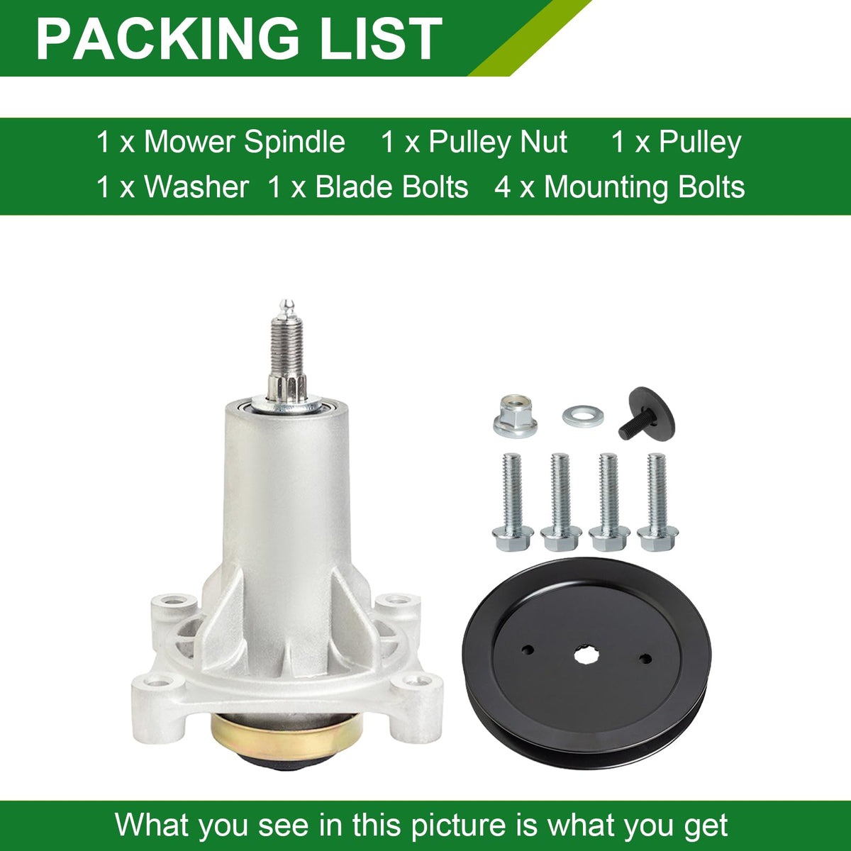 JSXDNWYJ spindle for Craftsman LT3000/YT4000 supports reliable mowing.