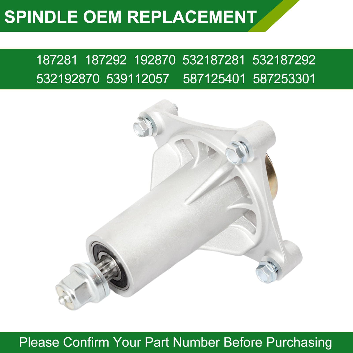 JSXDNWYJ spindle for Husqvarna YTH22V46 keeps blades aligned.