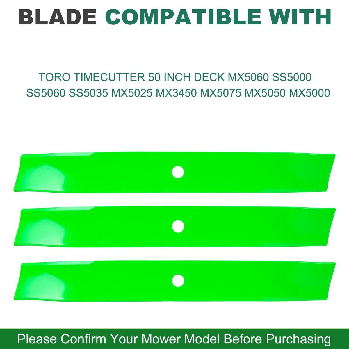 JSXDNWYJ Toro TimeCutter blade closeup, 17-1/2 inch length detail