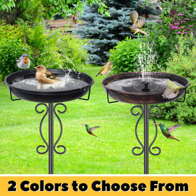 jsyonii garden-decor-ready birdbath adds vintage charm to patios and yards