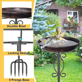 jsyonii wide-basin birdbath delivers ample space for drinking and bathing