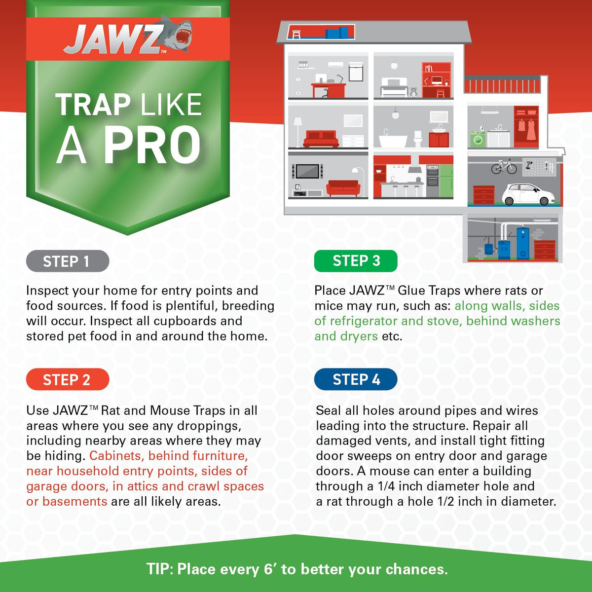 JT Eaton 409 Jawz cleanup-friendly design reduces hassle after disposal.