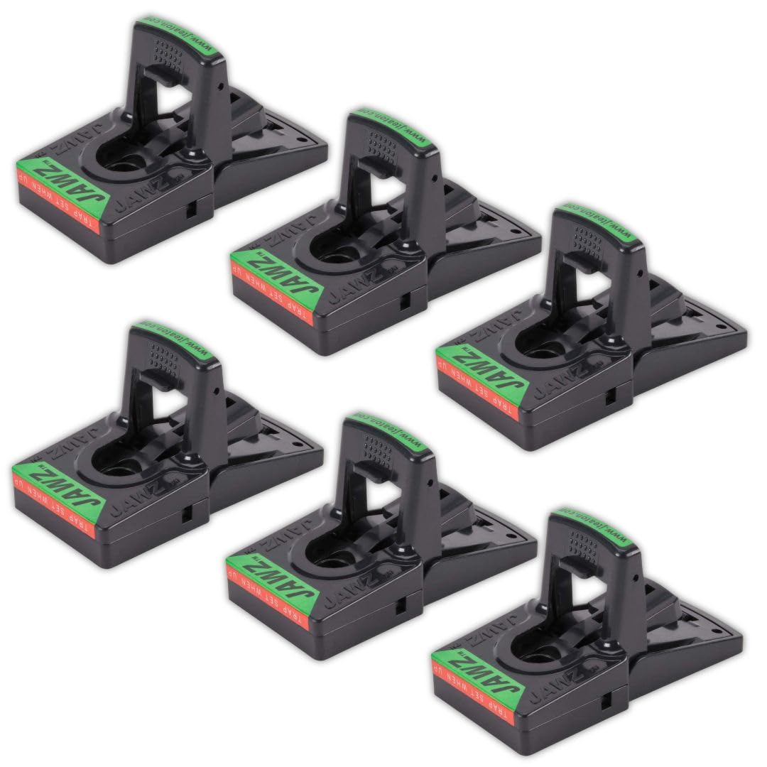 JT Eaton 409 Jawz indoor trap with setup indicator for safe placement.