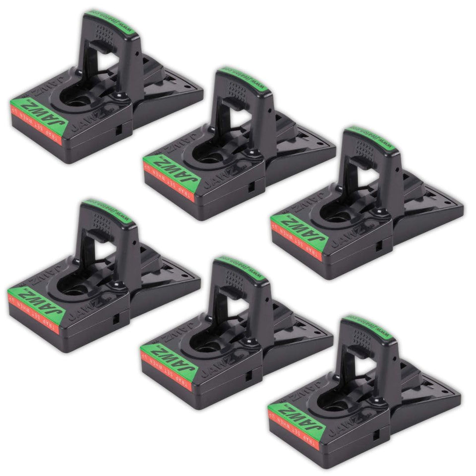 JT Eaton 409 Jawz indoor trap with setup indicator for safe placement.
