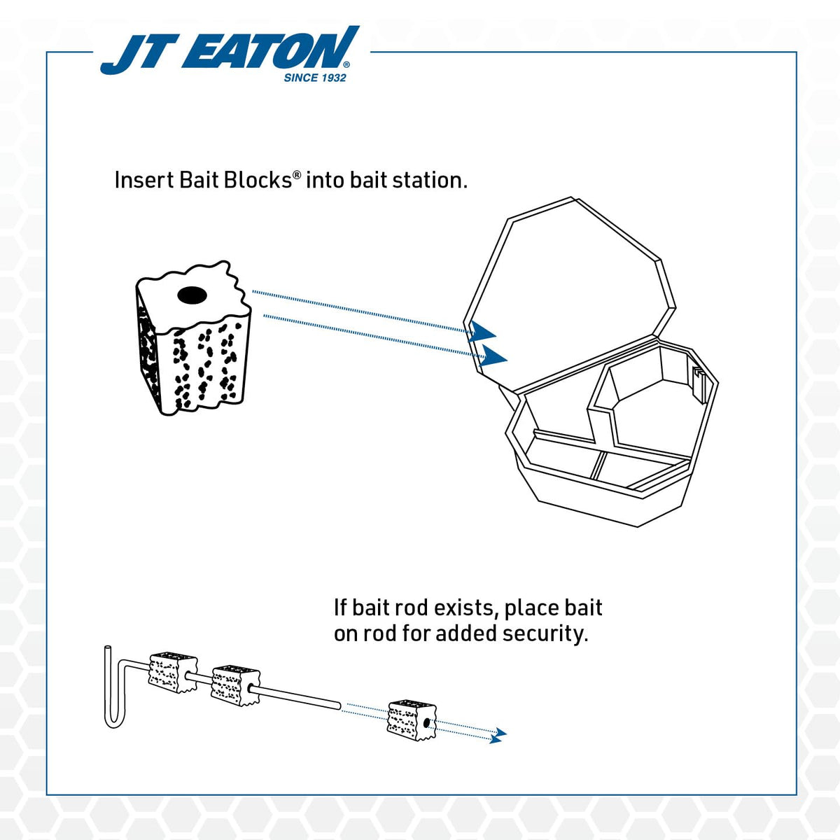 JT Eaton peanut butter bait block close-up showing texture and appeal to rodents