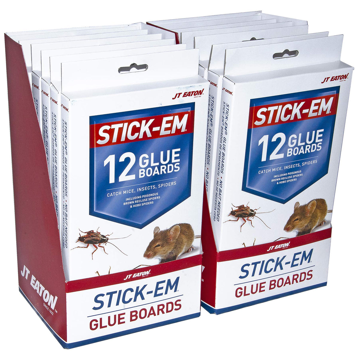 JT Eaton Stick-Em 198-12S glue trap wall placement targeting scorpions