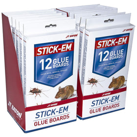 JT Eaton Stick-Em 198-12S glue trap wall placement targeting scorpions
