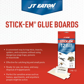 Stick-Em glue surface ready to trap crawling pests