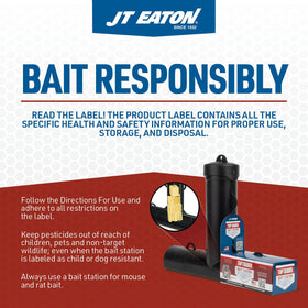 Tamper-evident resealable JT Eaton pail keeps blocks fresh and secure.